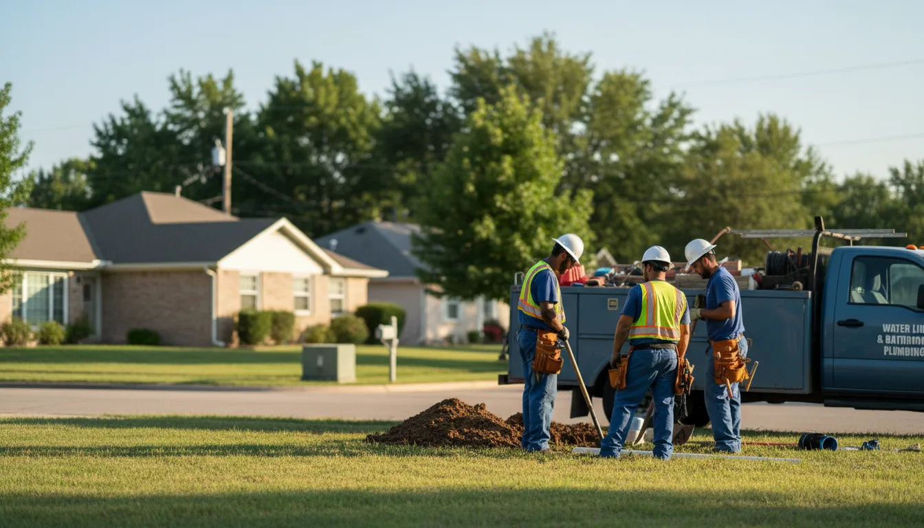 Residential water line and bathroom plumbing service in Emerado, ND